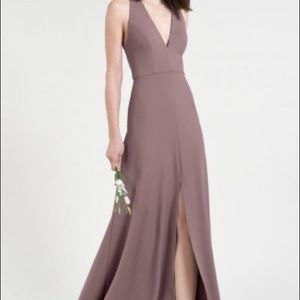 Jenny Yoo Margot Bridesmaid Dress in Fig, size 0